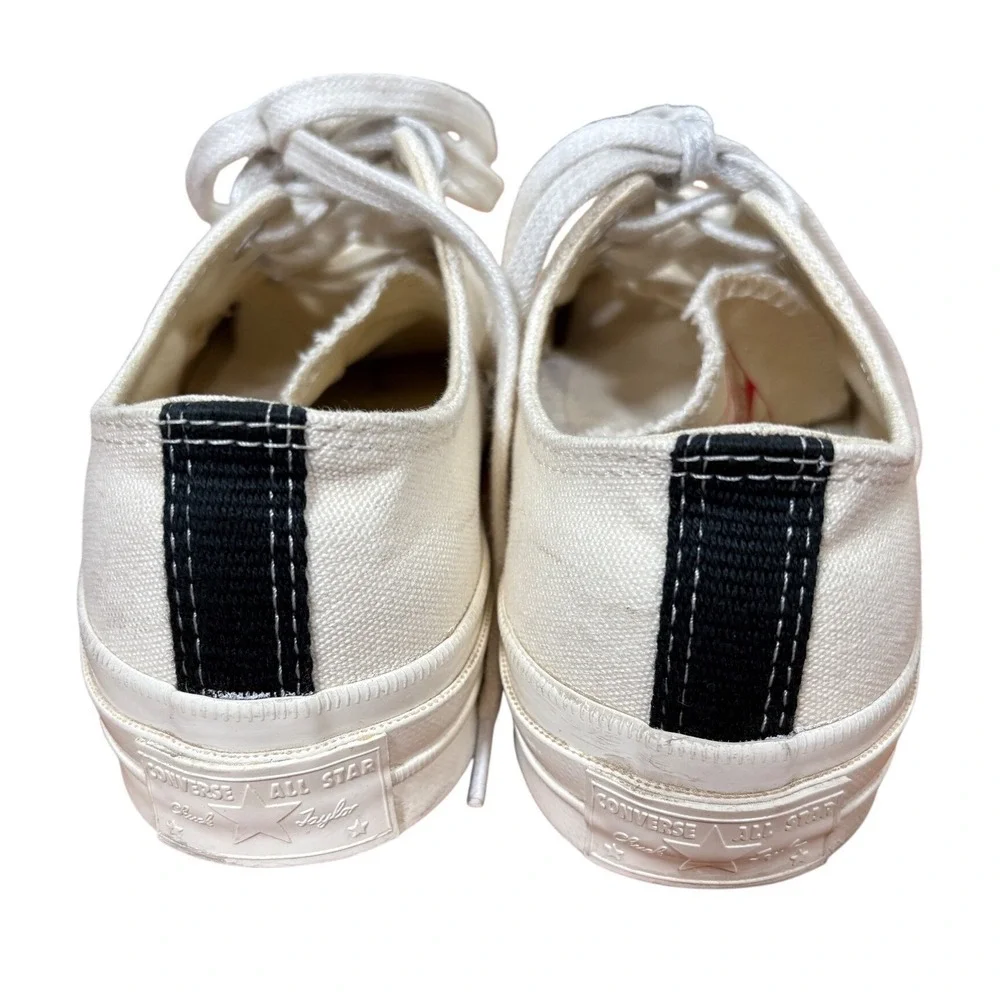 Comme des Garcons PLAY x Converse Chuck Taylor All Star Low‎ Cream Shoes size 6
